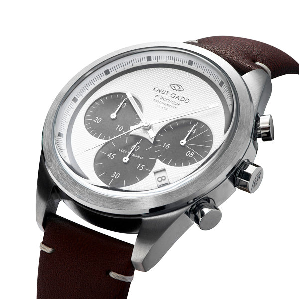 Cult Chronograph | White dial | Brown Leather bracelet
